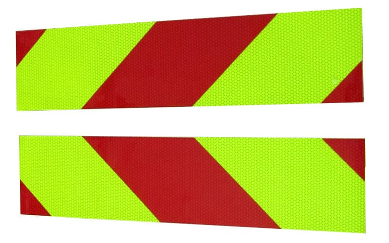 Bright Fluorescent Lime Yellow Red Chevron Stickers