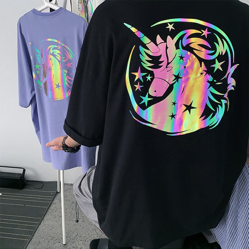 Rainbow Heat Transfer T Shirt